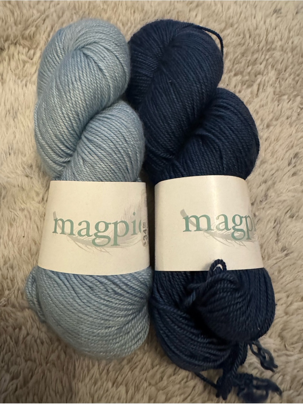 2 skein Magpie Fibers bundle. Swanky DK